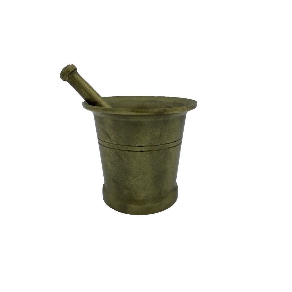 Vintage Apothecary Solid Brass Mortar‎ & Pestle  Antique Pharmacy Doctor
